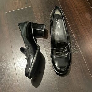 Gently Loved Black Leather Franco Sarto Loafers